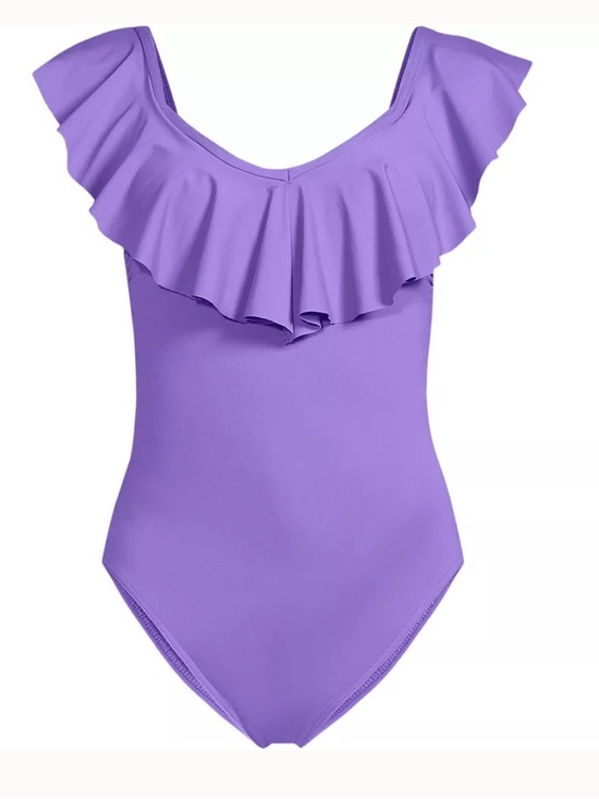 Target Other - Target Purple Ruffled One-Piece Swimsuit